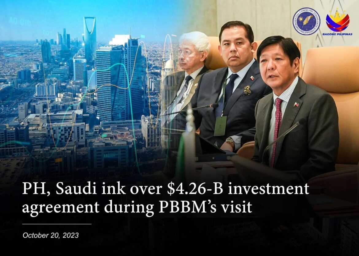 PH, SAUDI INK OVER $4.26-B INVESTMENT AGREEMENT DURING PBBM’s VISIT