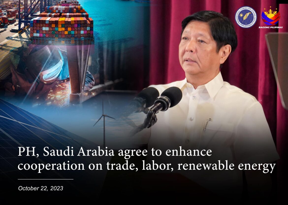 PH, Saudi Arabia agree to enhance cooperation on trade, labor, renewable energy