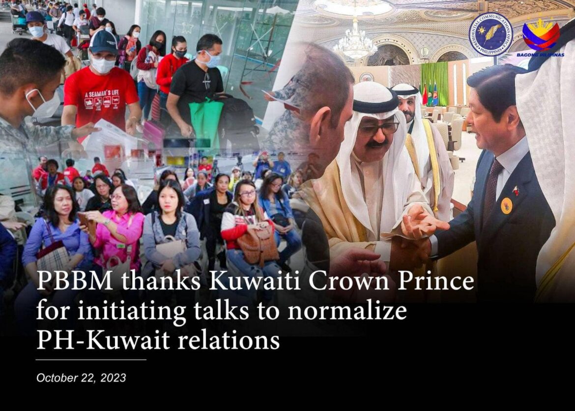 PBBM THANKS KUWAITI CROWN PRINCE FOR INITIATING TALKS TO NORMALIZE PH-KUWAIT RELATIONS