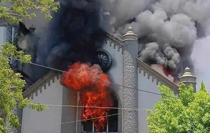 Ilagan City cathedral in Isabela ravaged by fire