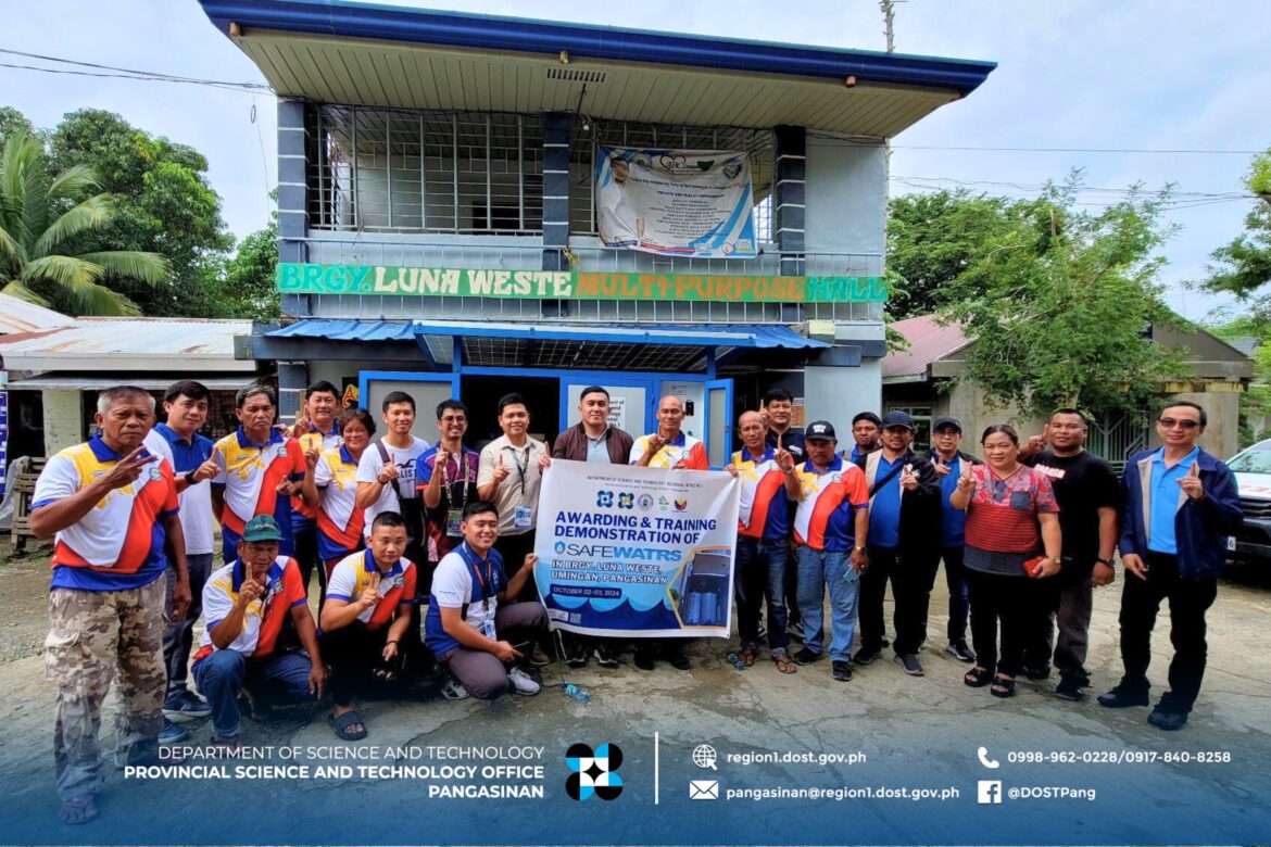 DOST 1 empowers Community with Potable Water Solutions, deploys SAFEWATRS Technology in Umingan, Pangasinan